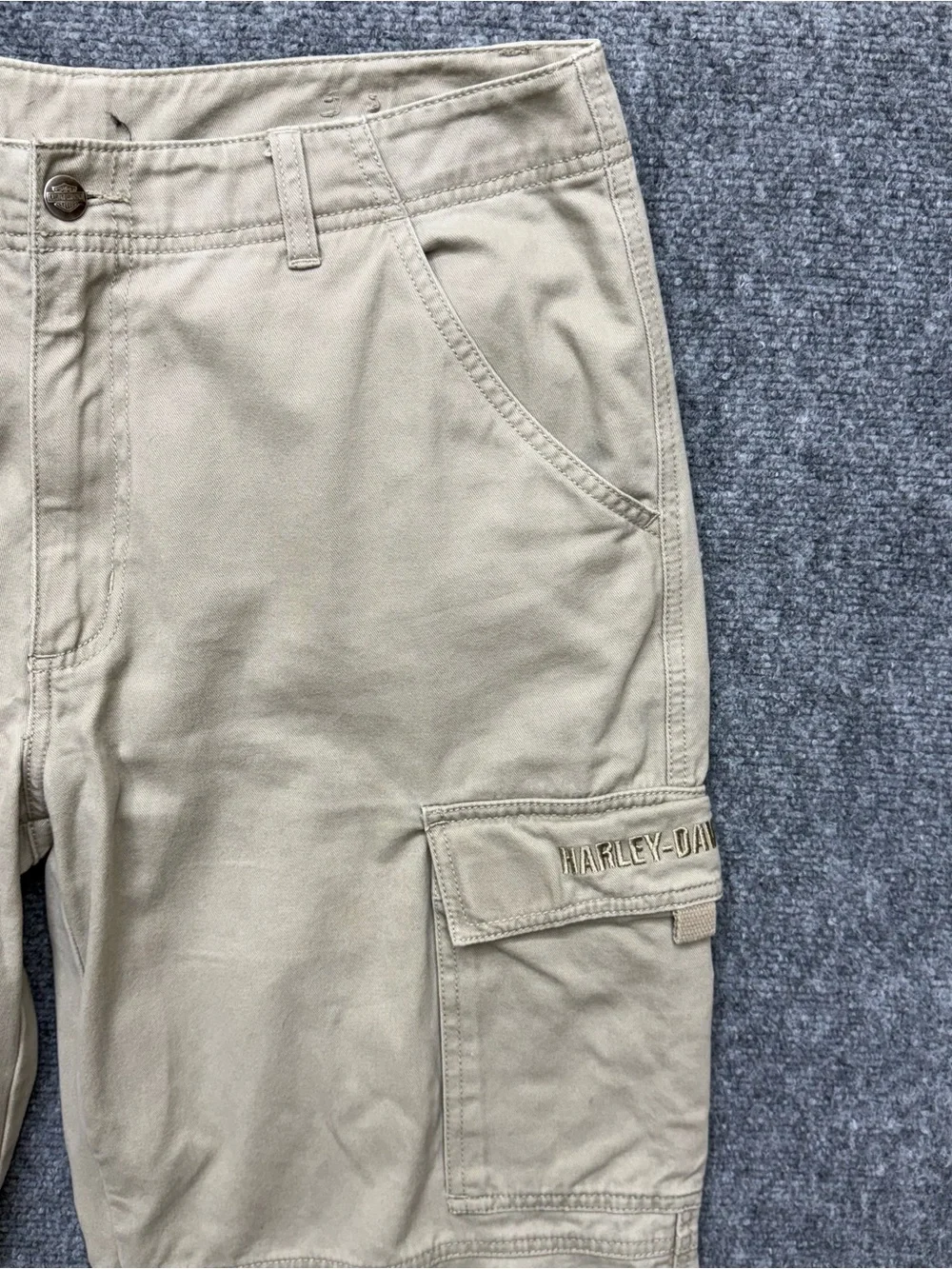 Harley Davidson Cargo Khaki Men’s Pants Motorcycle Size 33x32